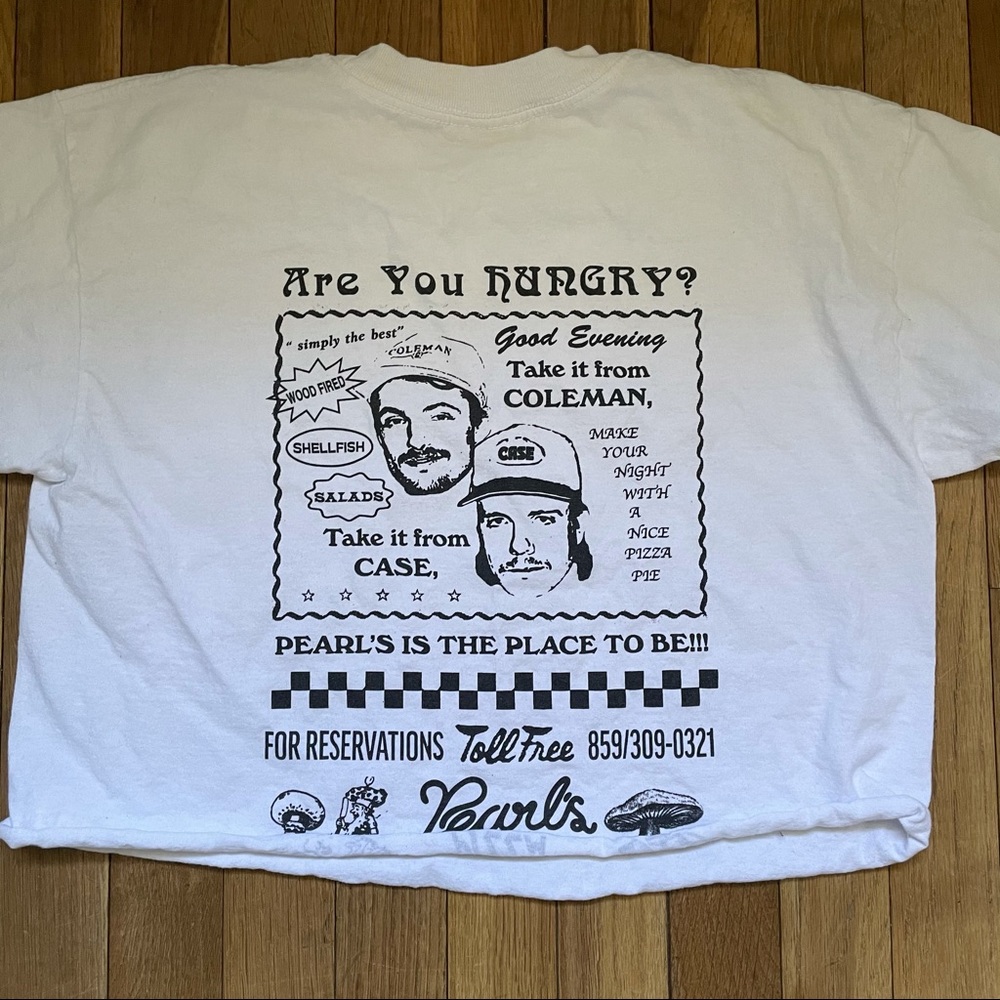 Simply the best white graphic cropped t-shirt